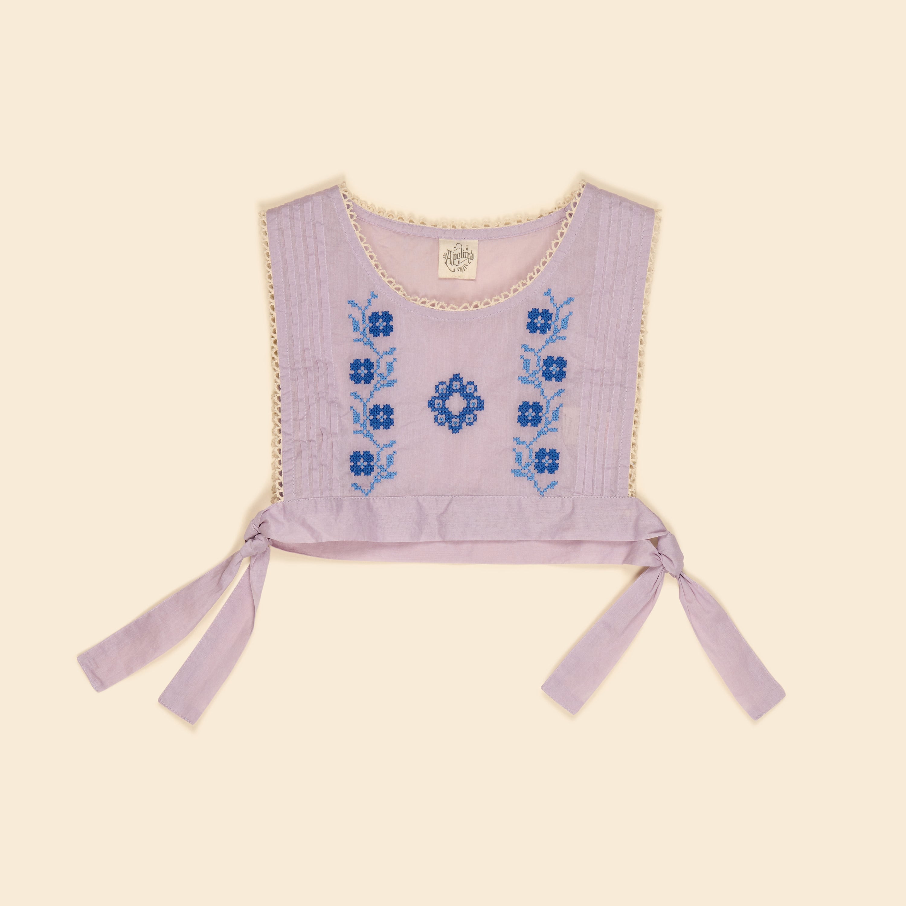 残り僅か【APOLINA】26 FW Zina Structured Organdie Vest - Violet Crème
