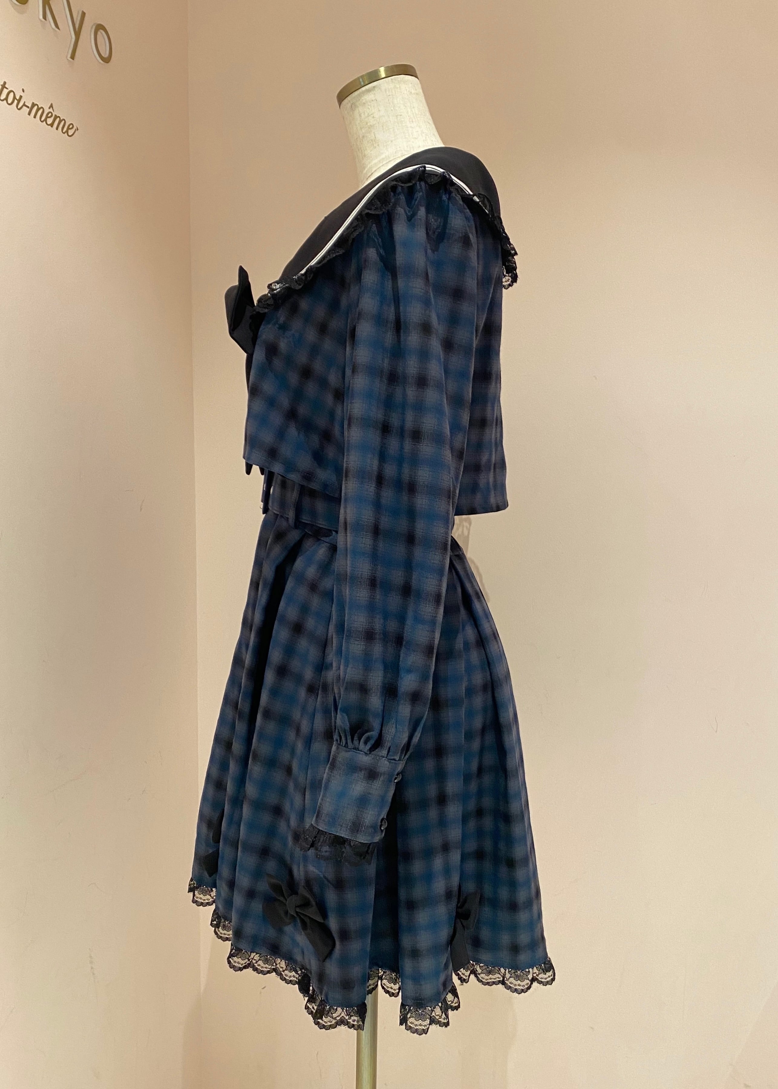 ワンピース Manon Tokyo Girly Check Set-Up Like OP ManonMimie】Girly Check Set-Up Like OP | Manon Tokyo