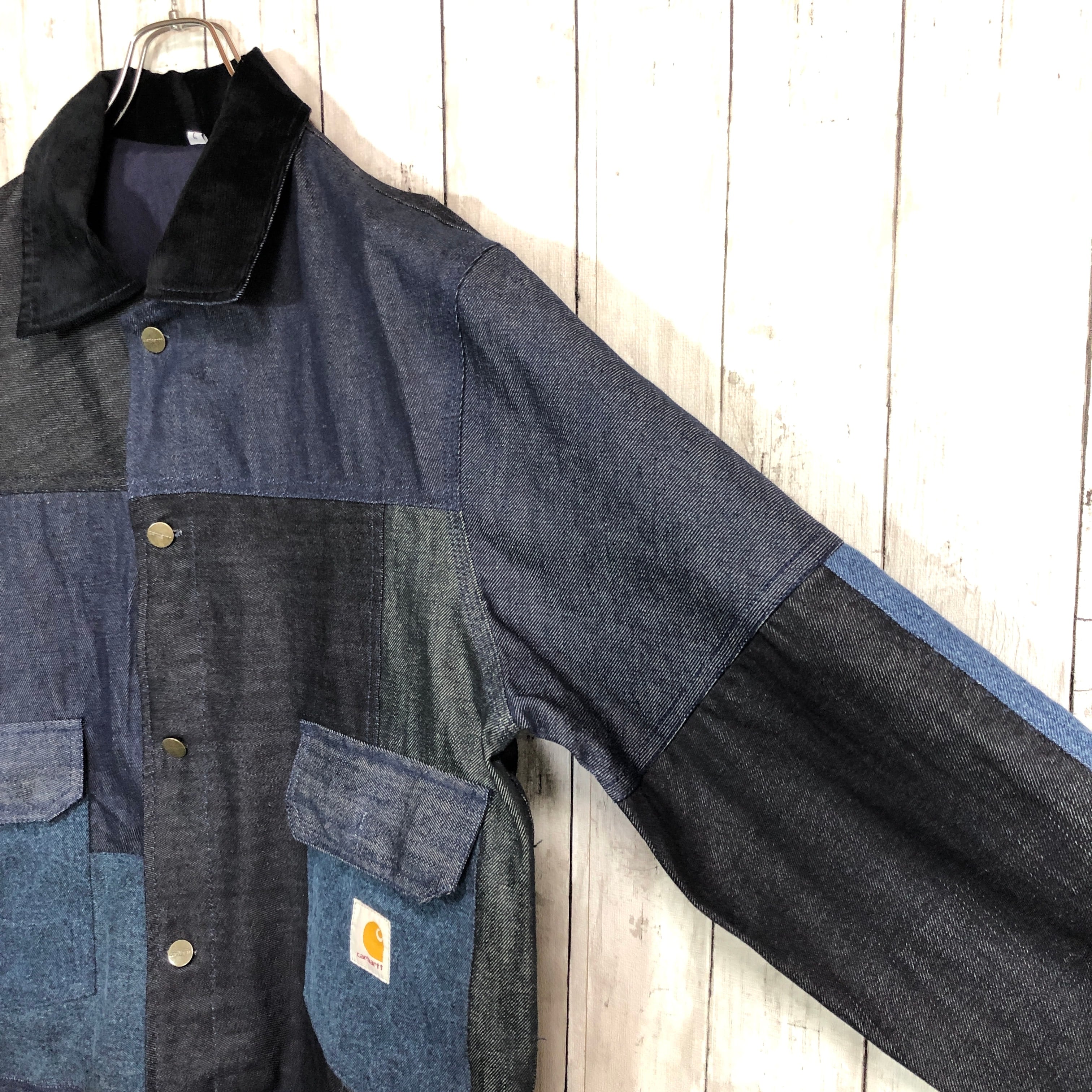 【リメイク未使用】カーハートCarhartt カバーオール パッチワーク