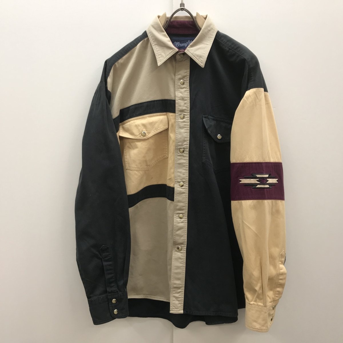 Wrangler ラングラー 90年代〜 切り替え 刺繍入り クレイジーパターン 