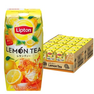 【努力特価】リプトン レモンティー 紙パック ジュース 200ml 24本 紅茶 飲み物 常温保存 森永乳業