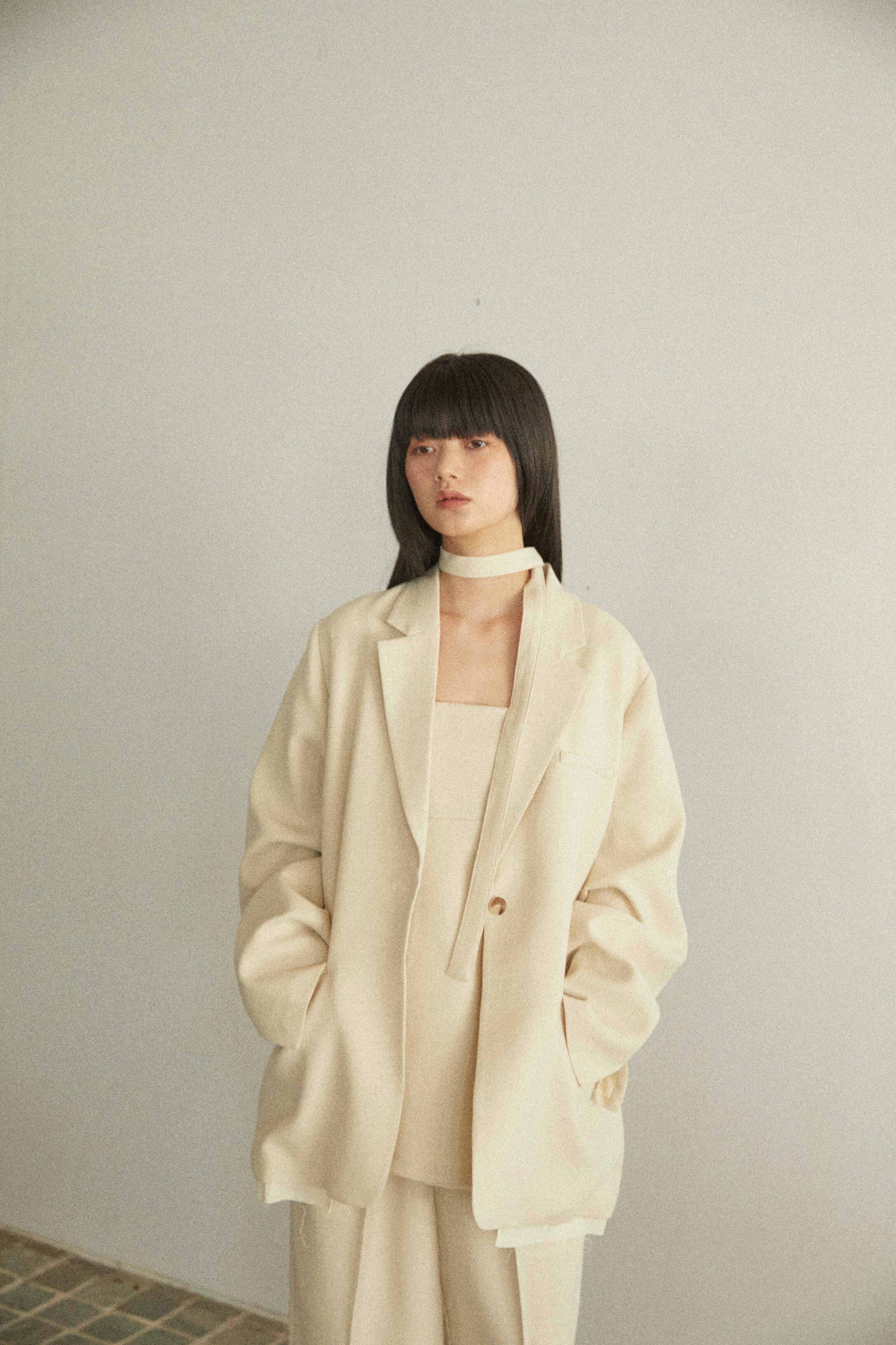 DU250500 linen like layered jacket 【Re Stock】 | dium. DU250500 linen like layered jacket 【Re Stock】 | dium.