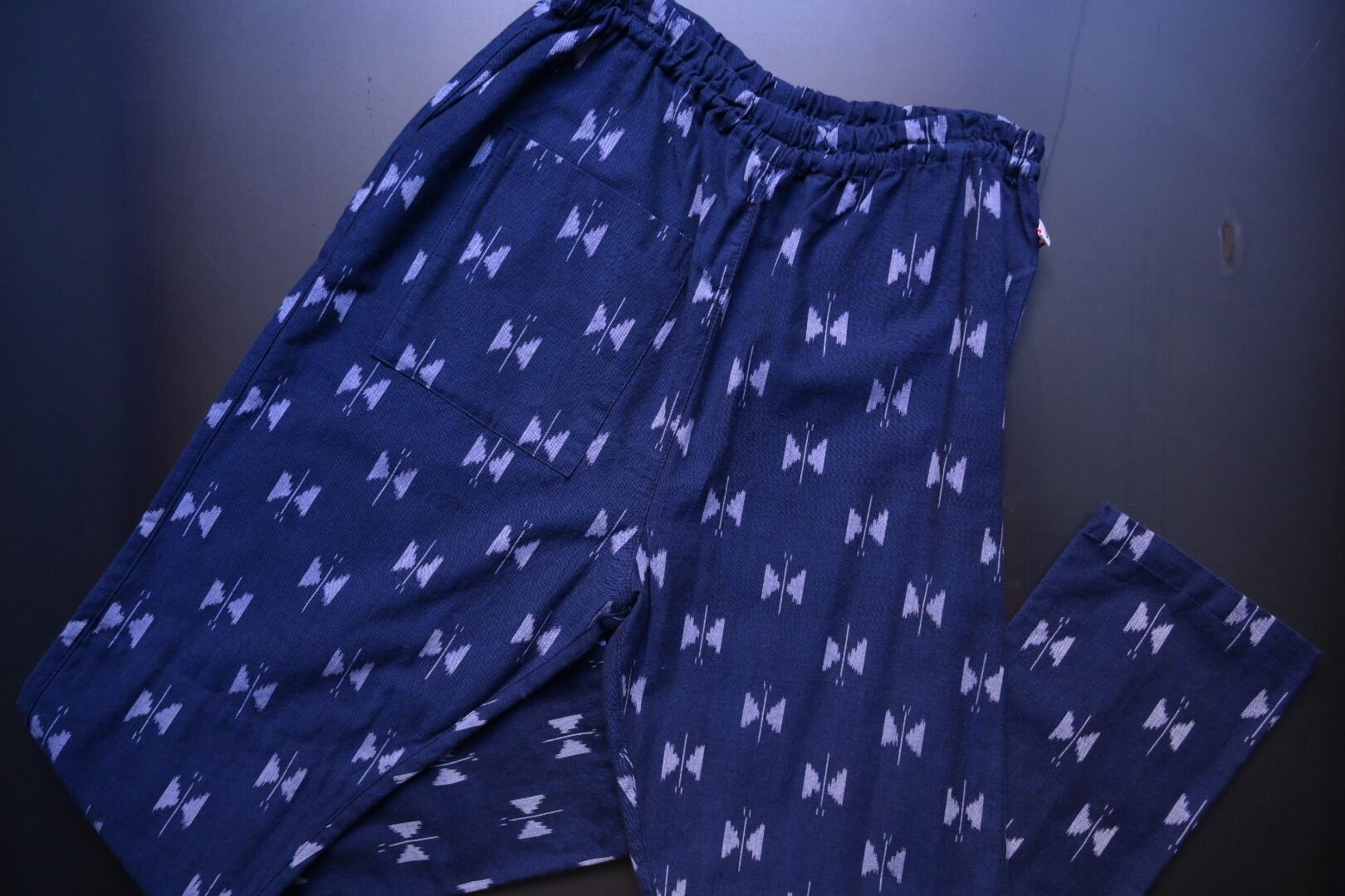 うなぎの寝床 いろはもんぺ たて絣 ブルー | 鎌倉倶楽部 茶寮
