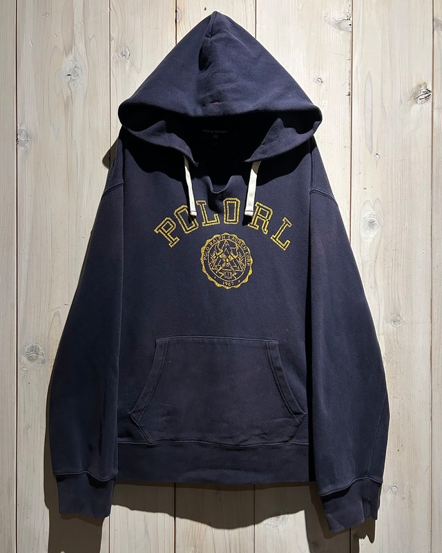 【a.k.a.C.a.k.a vintage】“POLO SPORT” Fade Navy Hoodie