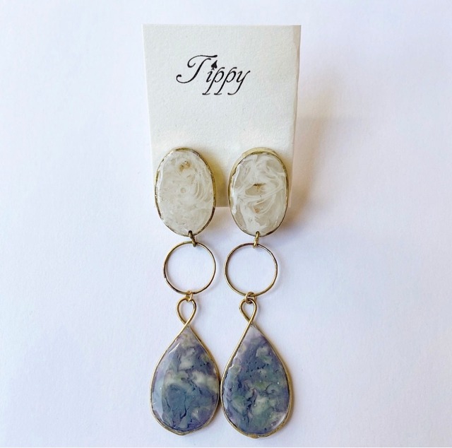 marble drop pierce / earring