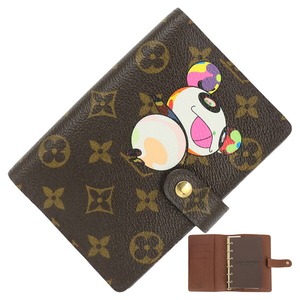 Unused LOUIS VUITTON ルイヴィトン 手帳カバー アジェンダ PM モノグラム パンダ 村上隆 R20011
