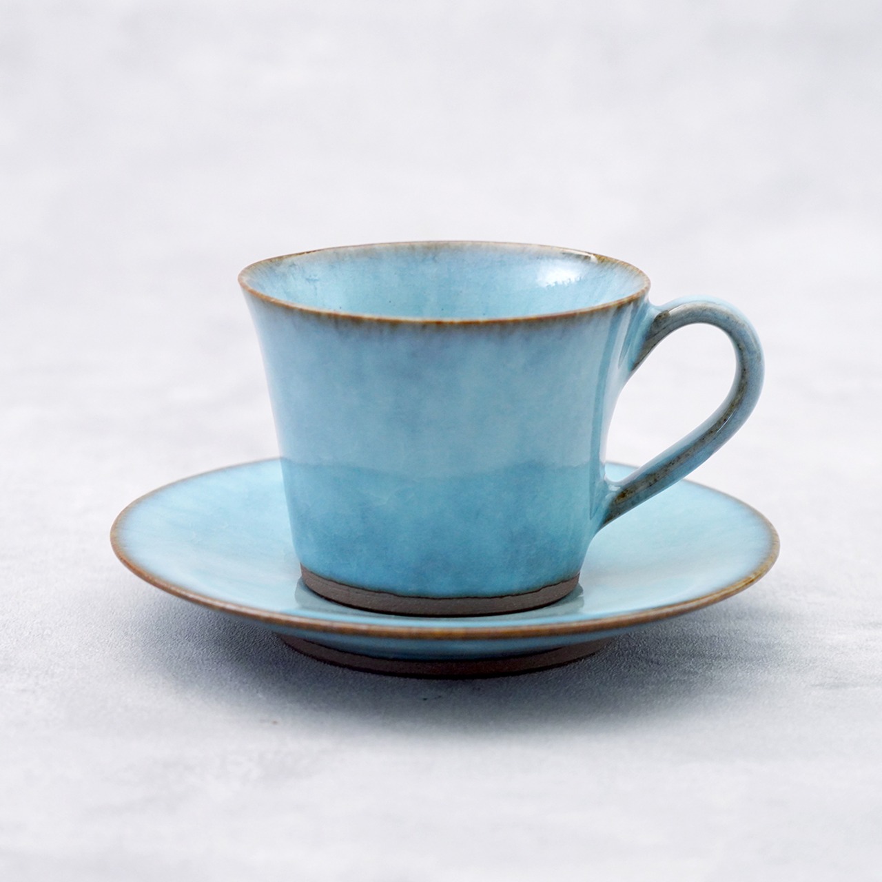 月白コーヒーカップ＆ソーサー