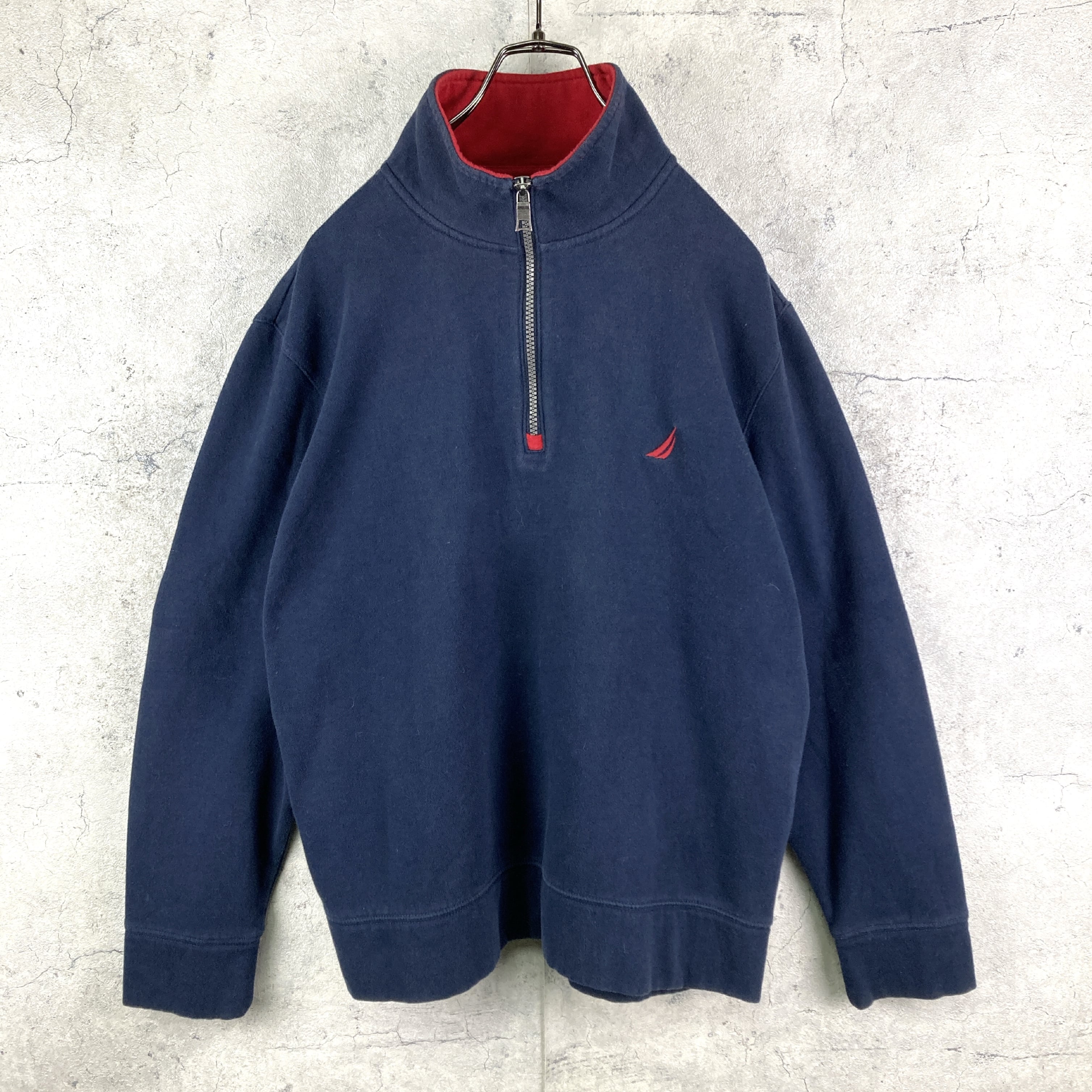 ノーティカ ハーフジップスウェット 刺繍ロゴ | 古着屋mills