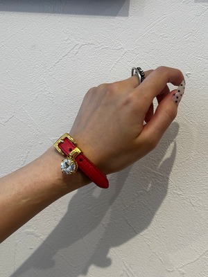 MIU MIU / vintage pink bracelet with stone.