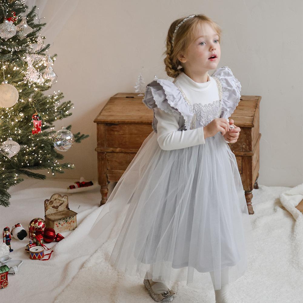 【美品】フォクシー リネンワンピースドレス ガーデニア カットワークライトグレー 予約»«puella flo» グレイスワンピース 2colors | 子供服 capucapu