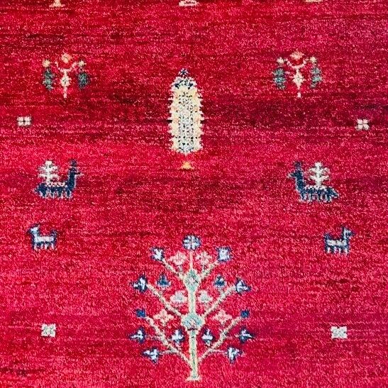 ギャッベ ペルシャ 本物 手織り ロリバフ リビング サイズ 173×238