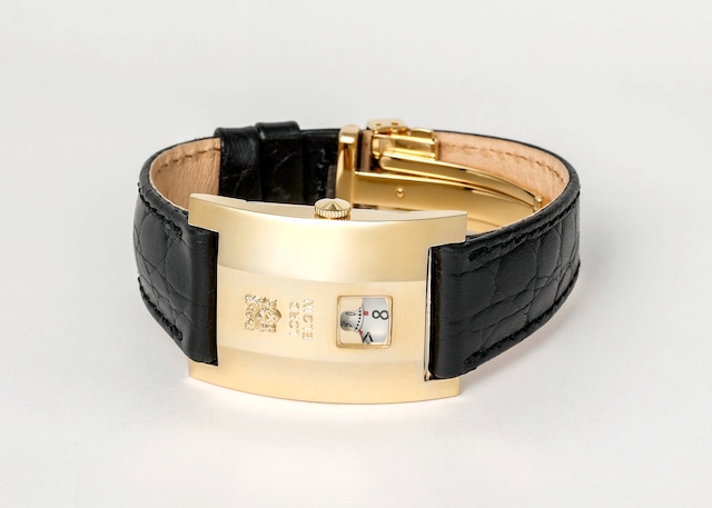 レクタンギュラー｜ゴールドレザー（ブラック）