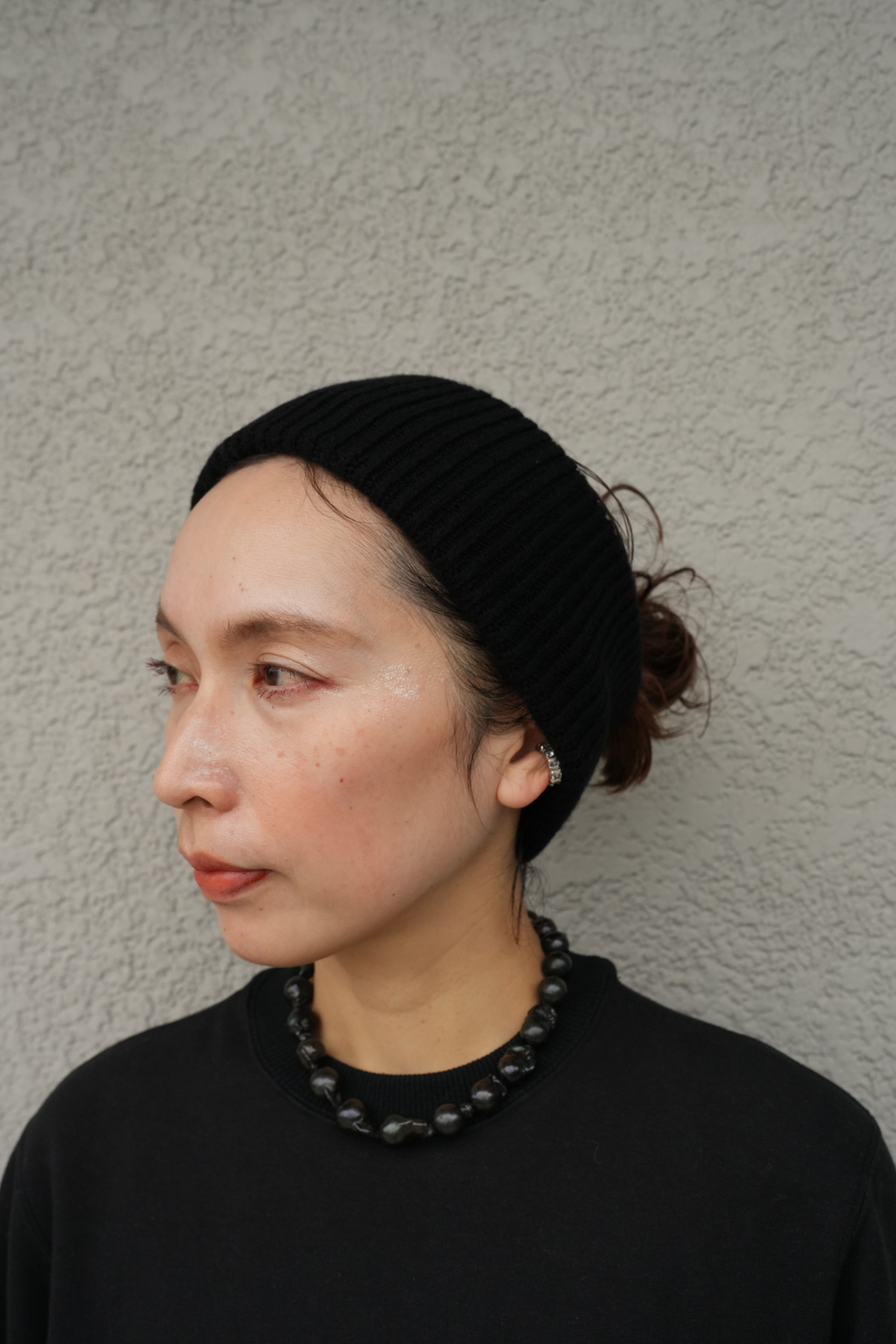 MOON TREE PLANET - Knit_turban black | MOON TREE PLANET