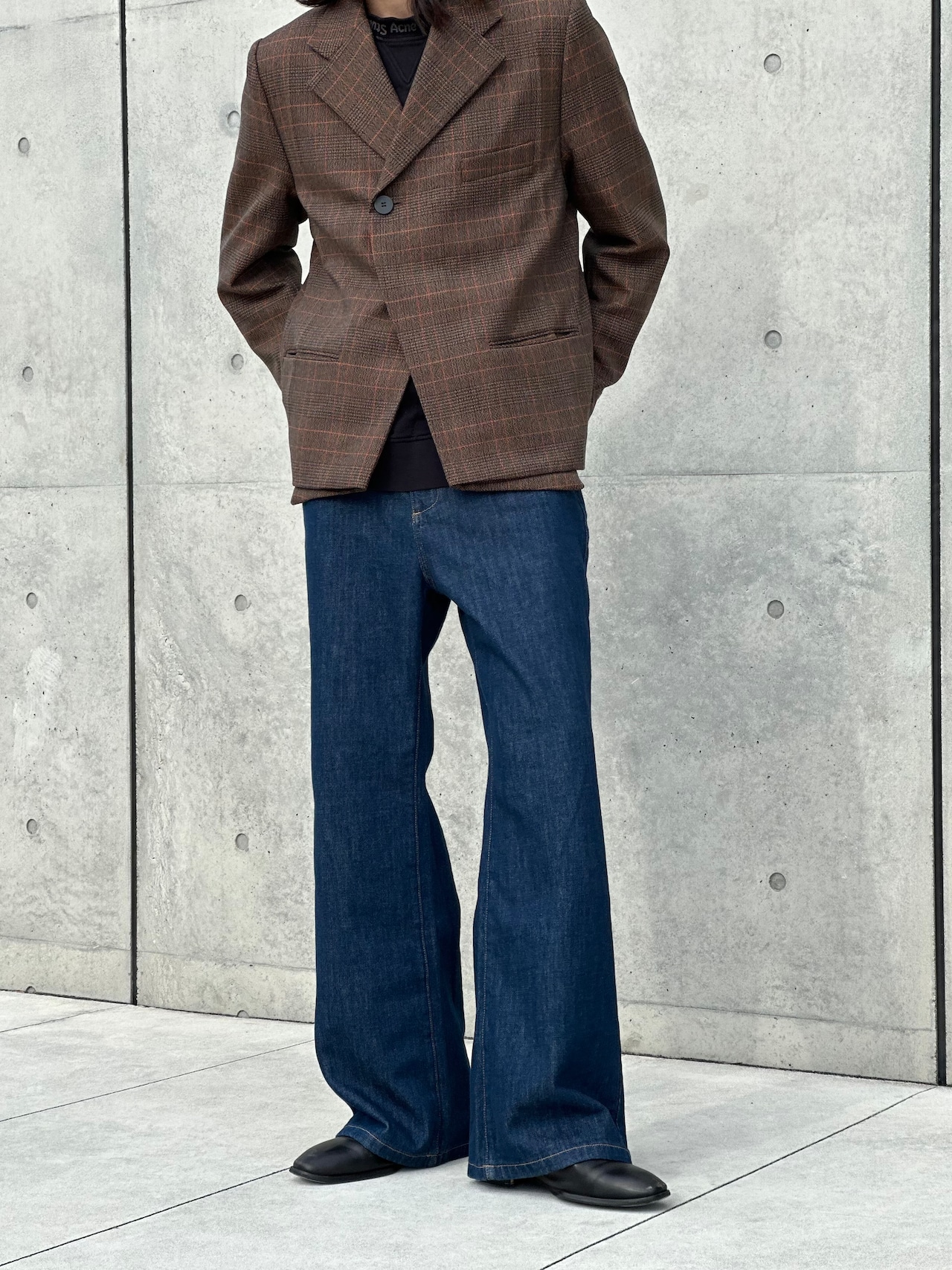 Semi Flare Slacks Denim