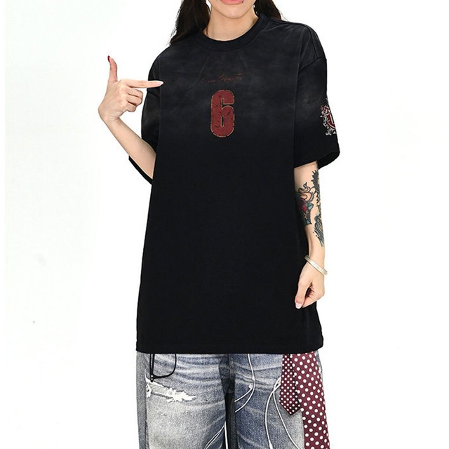 スモークナンバリングストリートオーバーTシャツ 2col   R01719