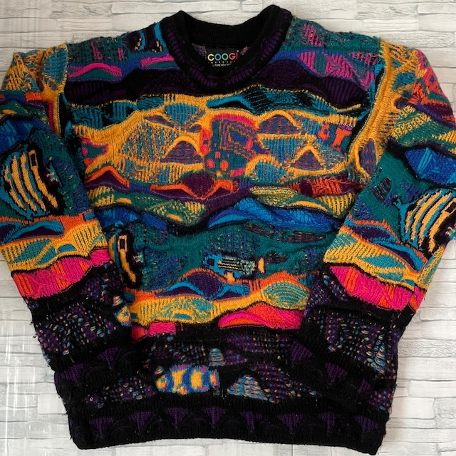 ☆激レア☆ オーストラリア製 COOGI クージー 3D ニット フィッシュ柄 