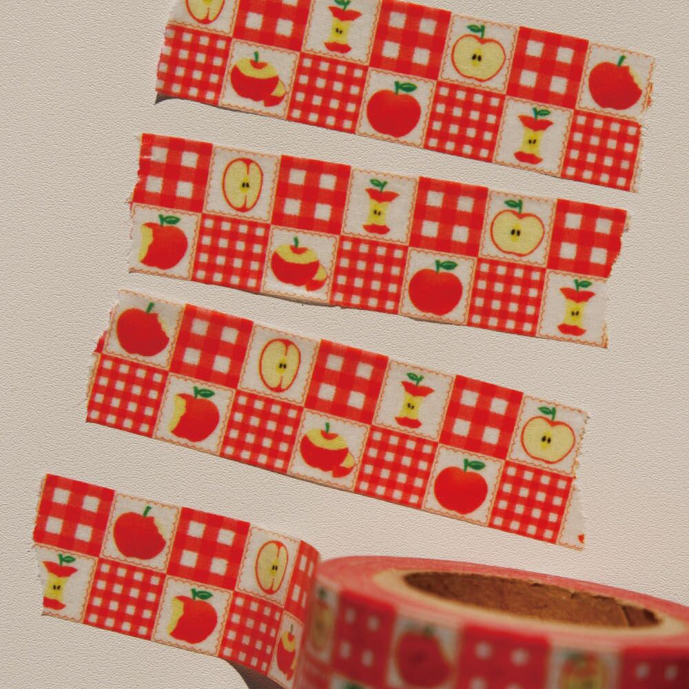 fruit fries】マスキングテープ Apple Picnic | 韓国文具・雑貨