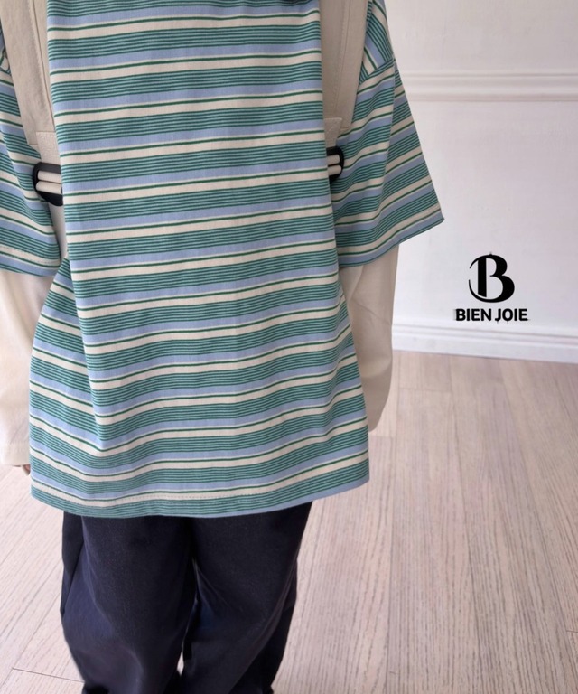 《送料無料》予約:ポロリレイヤードT【BIENJOIE】