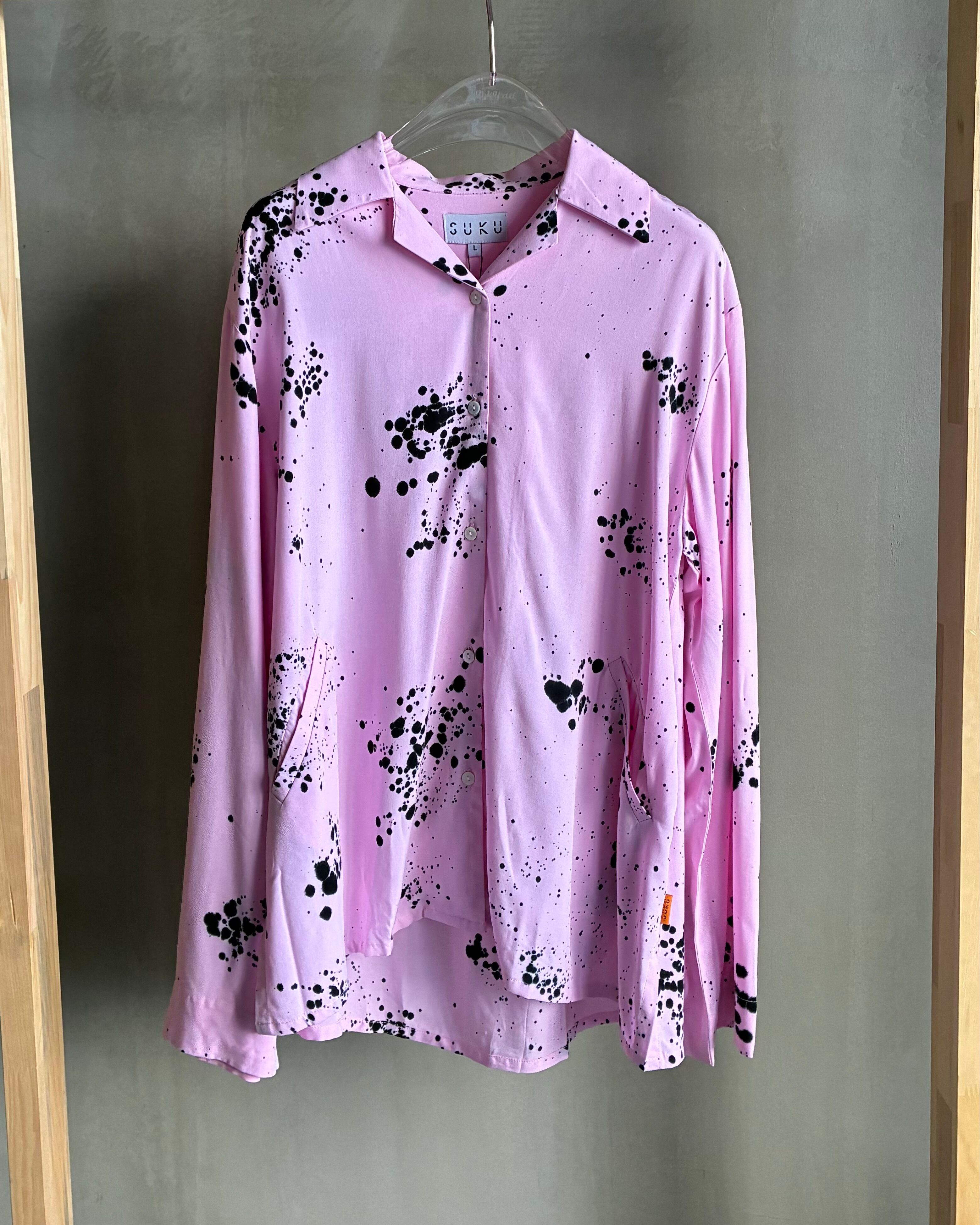 sukuhome 【WINTER CLASSIC PYJAMA SHIRT Pink Paz -】