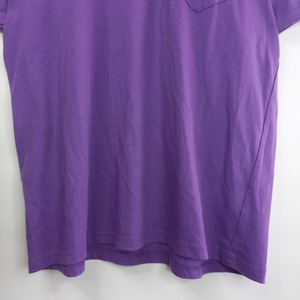 コカ・コーラ　クルーネック　ポケット　カットソー　半袖　企業ロゴ　紫　XL