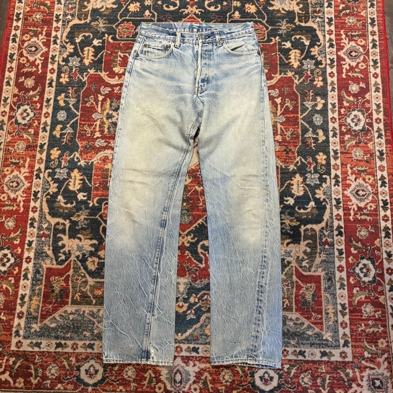 ビンテージ 80s usa製 リーバイス501 グランジデニム ダメージジーンズ 80s Levi's 501 リーバイス デニムパンツ W70cm ヴィンテージ 6刻印