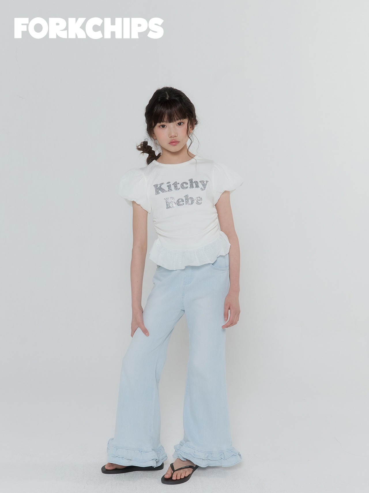 [FORKCHIPS] Kitchy Balloon T-shirt / [포크칩스] 키치벌룬티셔츠
