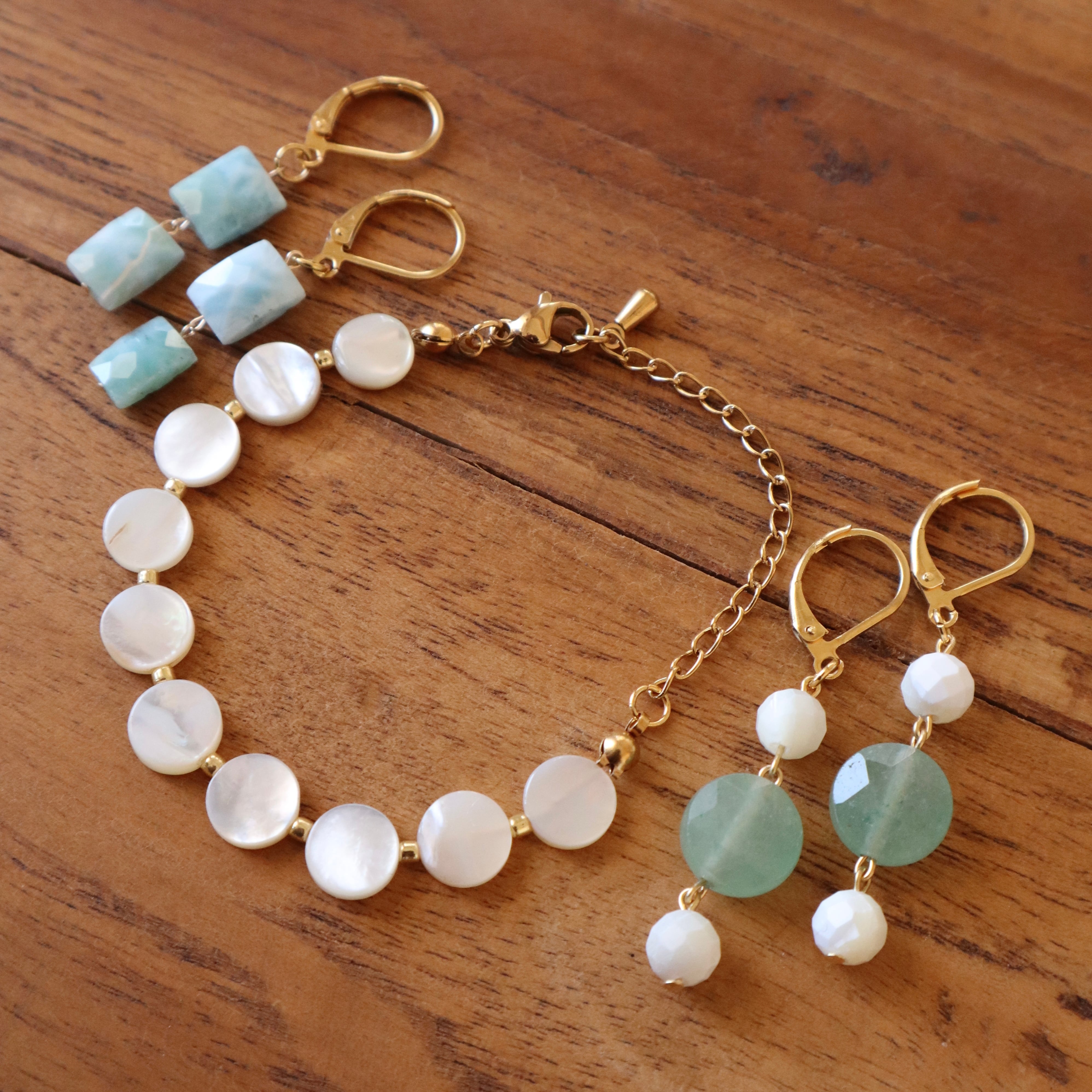 ピアス：ラリマー | Free Hope surf earrings サーフィン＆アウトドア