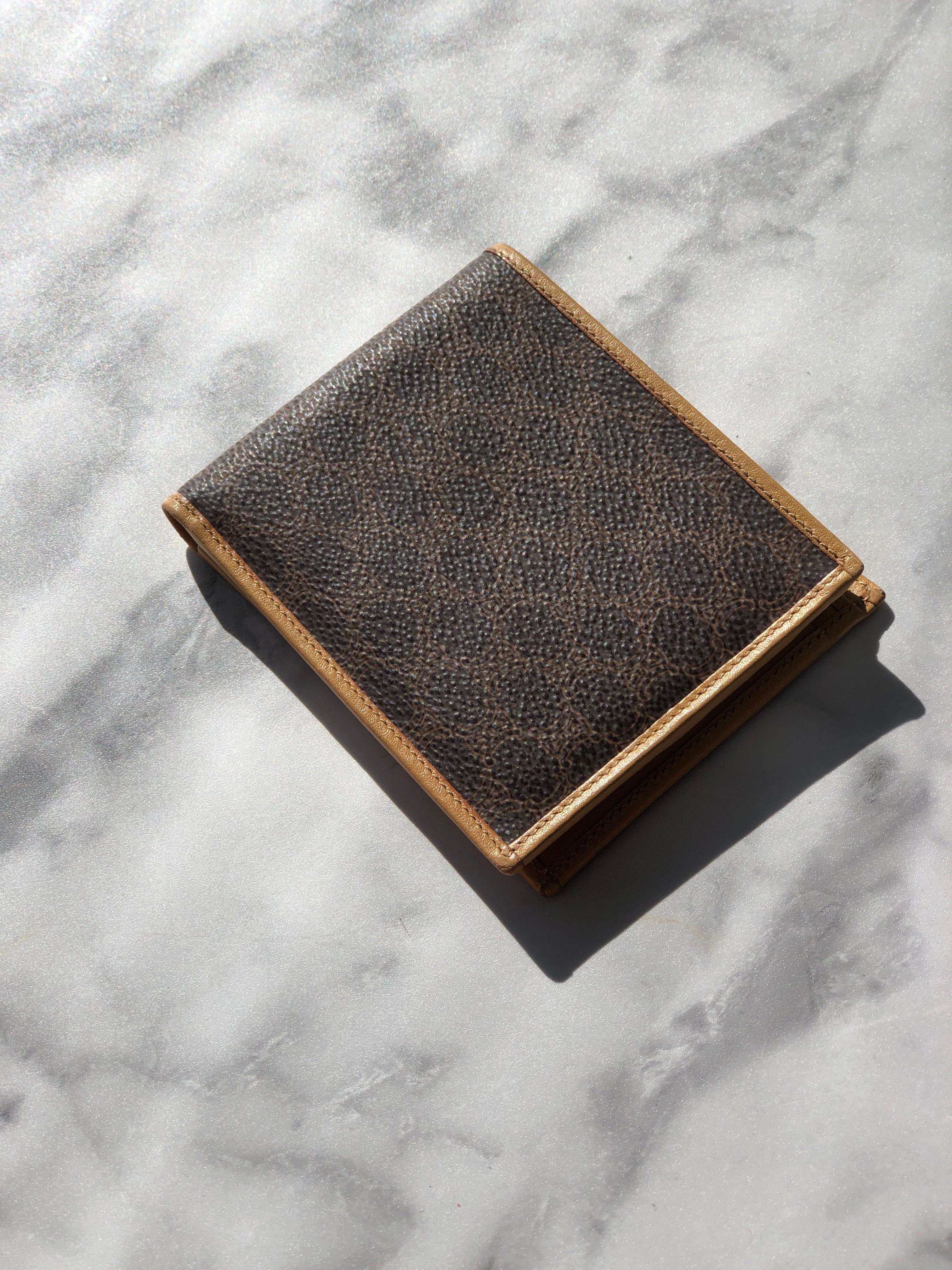 CELINE セリーヌ マカダム レザー 二つ折り財布 財布 ブラウン vintage