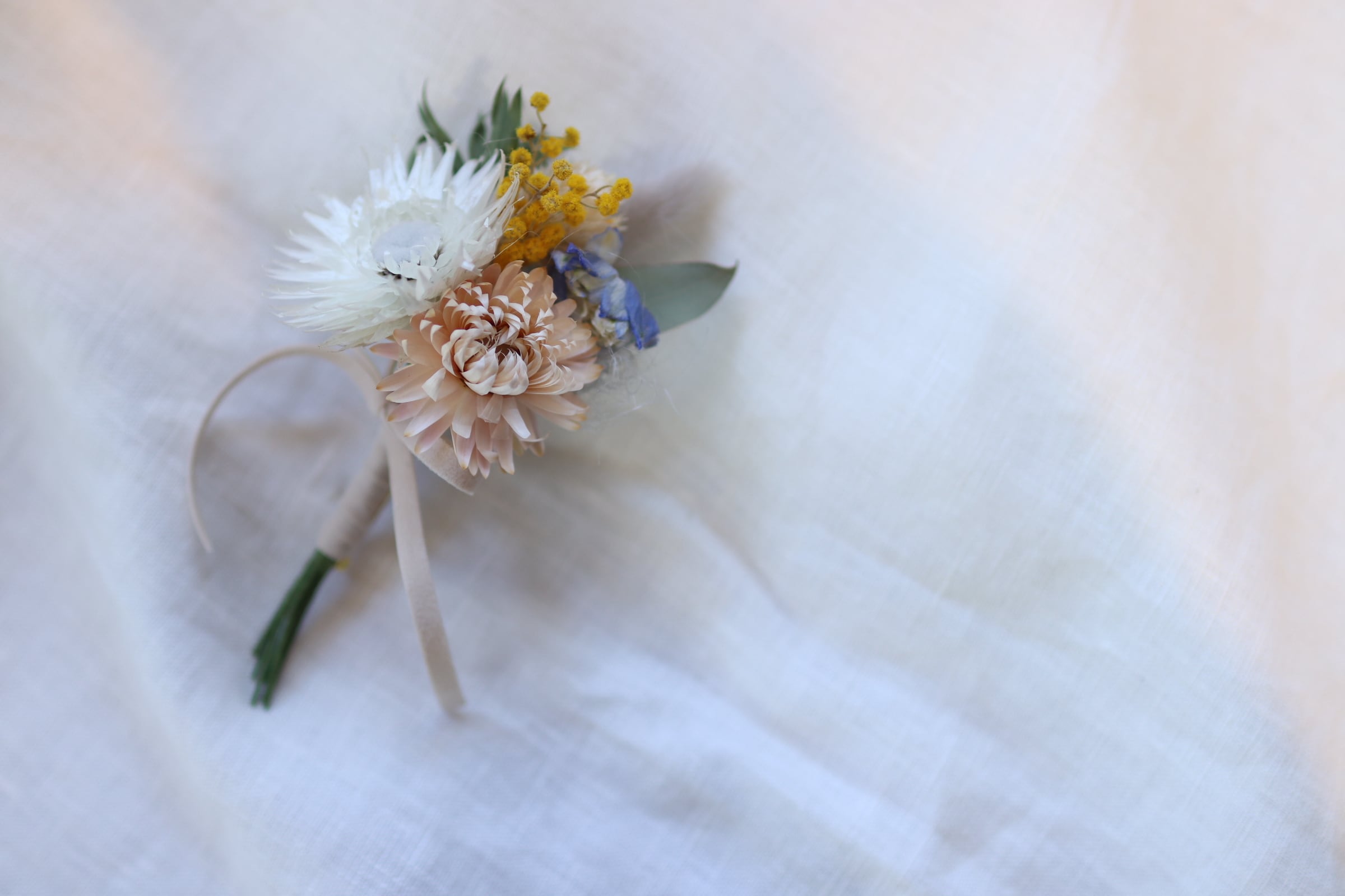 ドライフラワーコサージュ