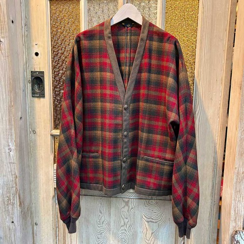 Pendleton Vintage Wool Cardigan [PENDLETON] [1970s-] BR Plaid L
