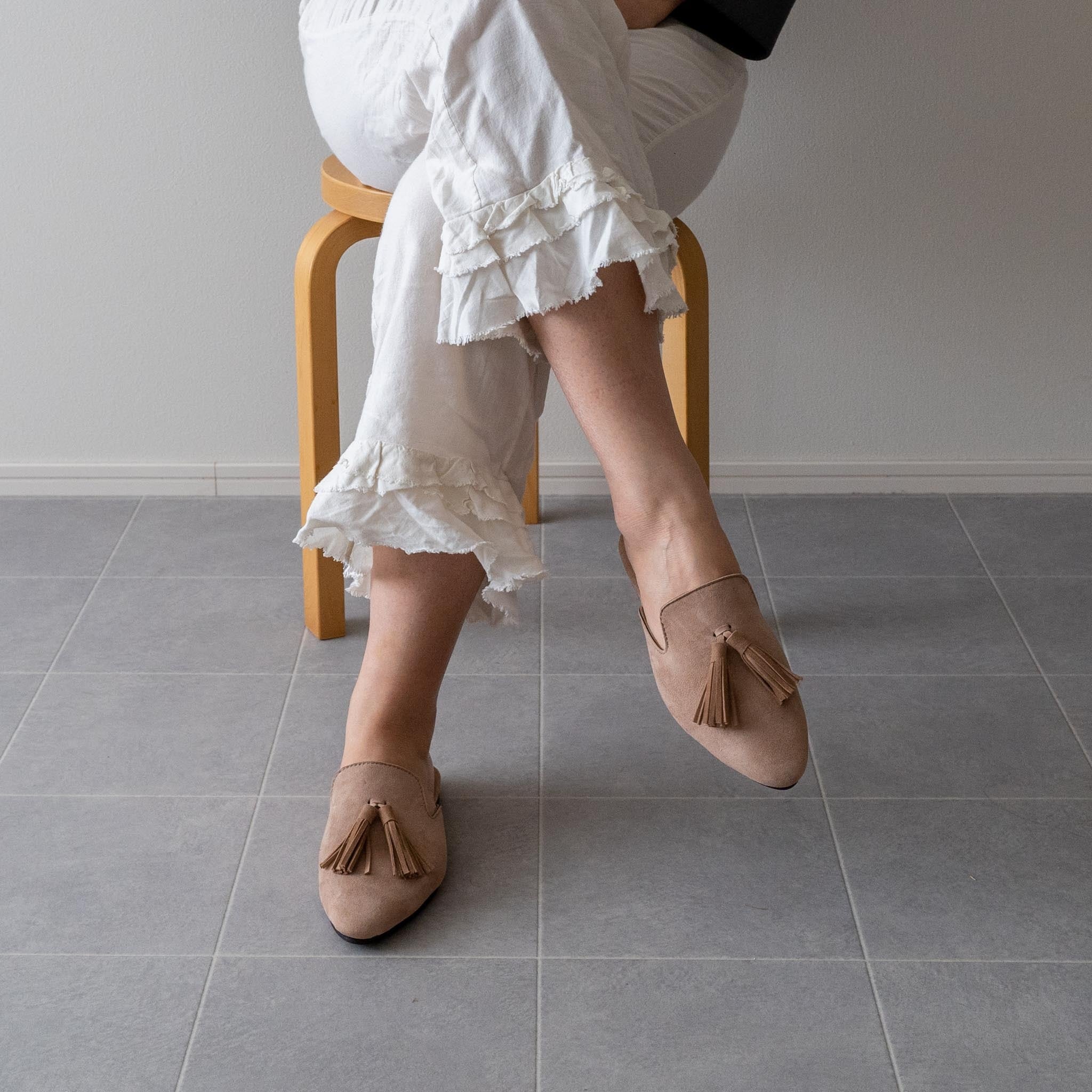 la SOMME / ISABEL スウェードミュール ”ベージュ” | SOMME