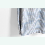 やさしい空色チェックのリラックスパンツ《i0799》