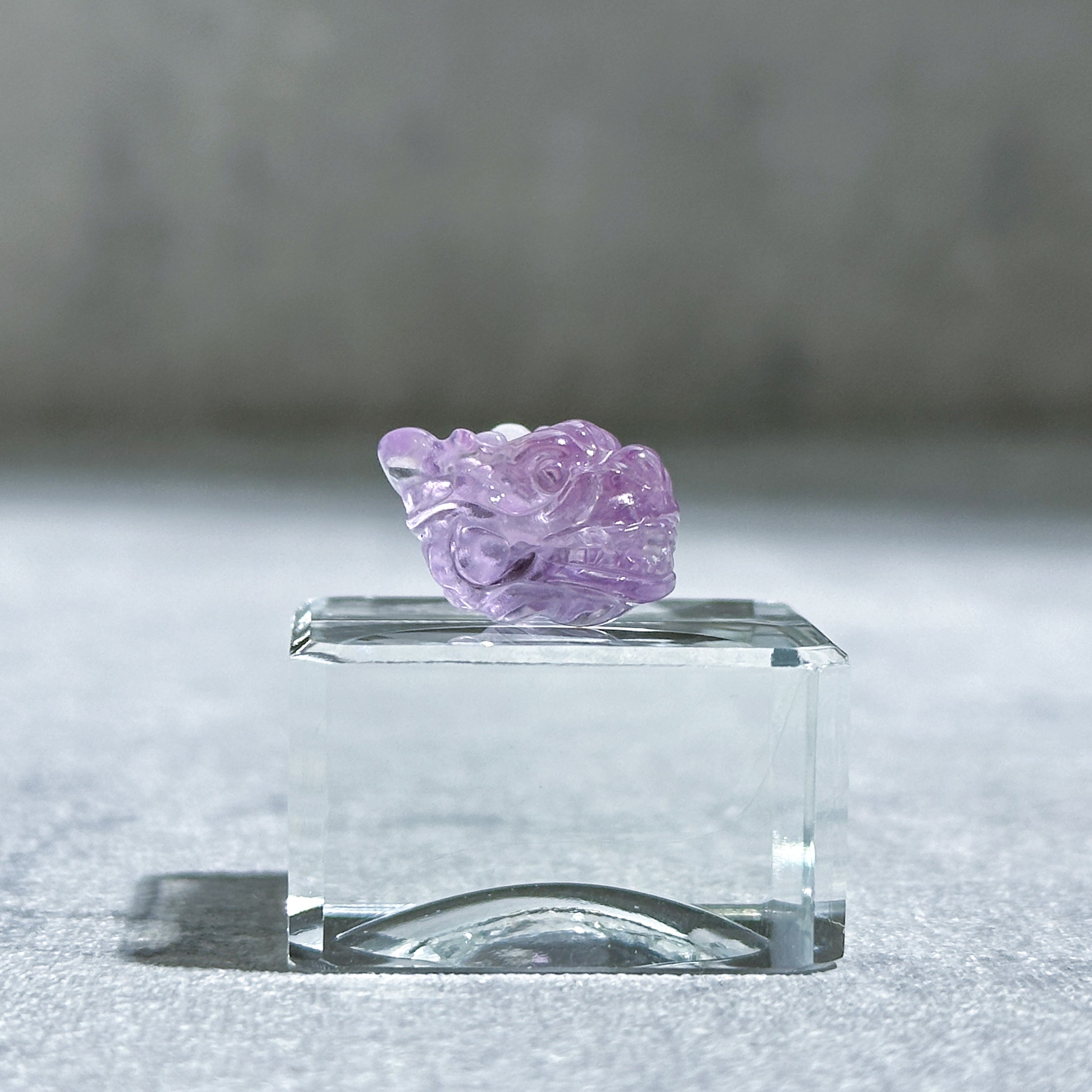 アメジスト ミニドラゴンヘッド(穴あき)02◇ Amethyst Dragon Head