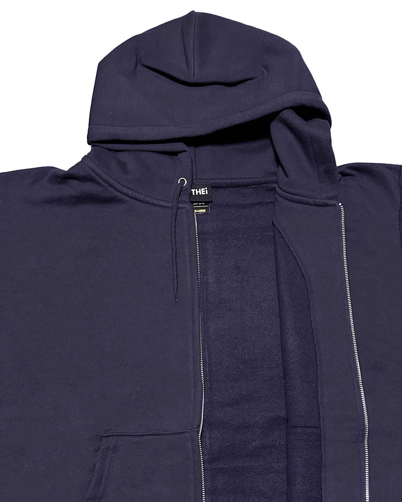 ARABIC ONE POINT HEAVY WEIGHT ZIP UP SWEAT HOODIE - NAVY