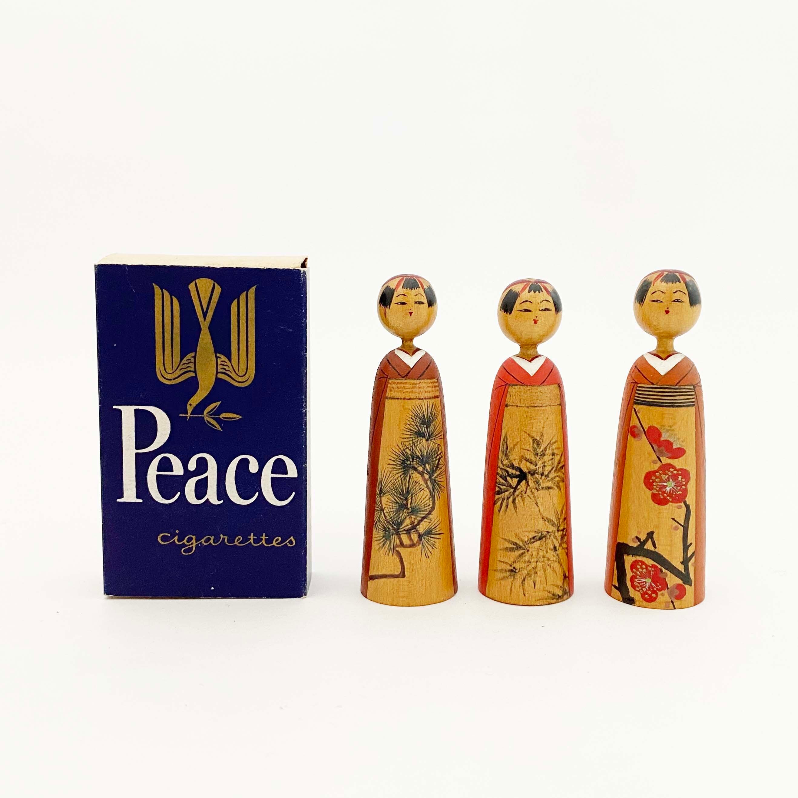 与八人形(小寸松竹梅3人娘セット)