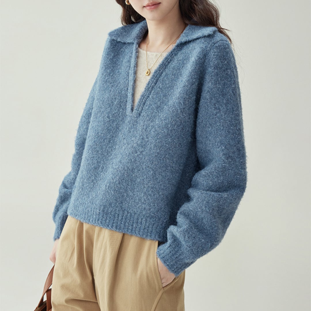 half zip style knit pullover