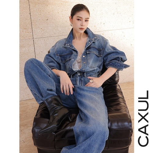 Vintage-Like Denim Jumpsuit