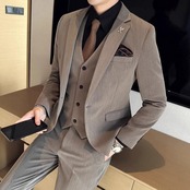 jacket + vest + 3piece british fashion suits 00235