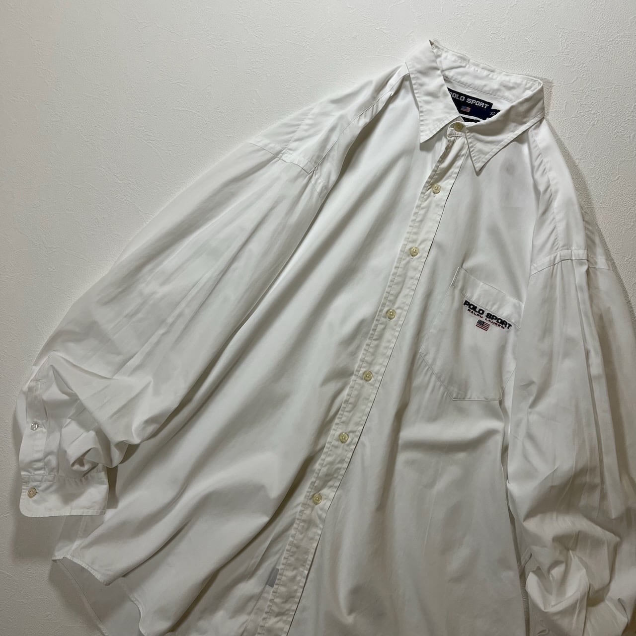 90s Ralph Lauren POLO SPORT 長袖シャツ ラルフローレン ホワイト XL