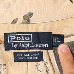 極美品 L Hemmingway Key West Vintage Camp ポロラルフローレン Polo Ralph Lauren ヘミングウェイ 半袖開襟シャツ 総柄