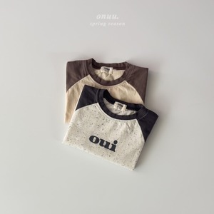 【ONU】ouiラグランTシャツ melange 70~120cm 240210on