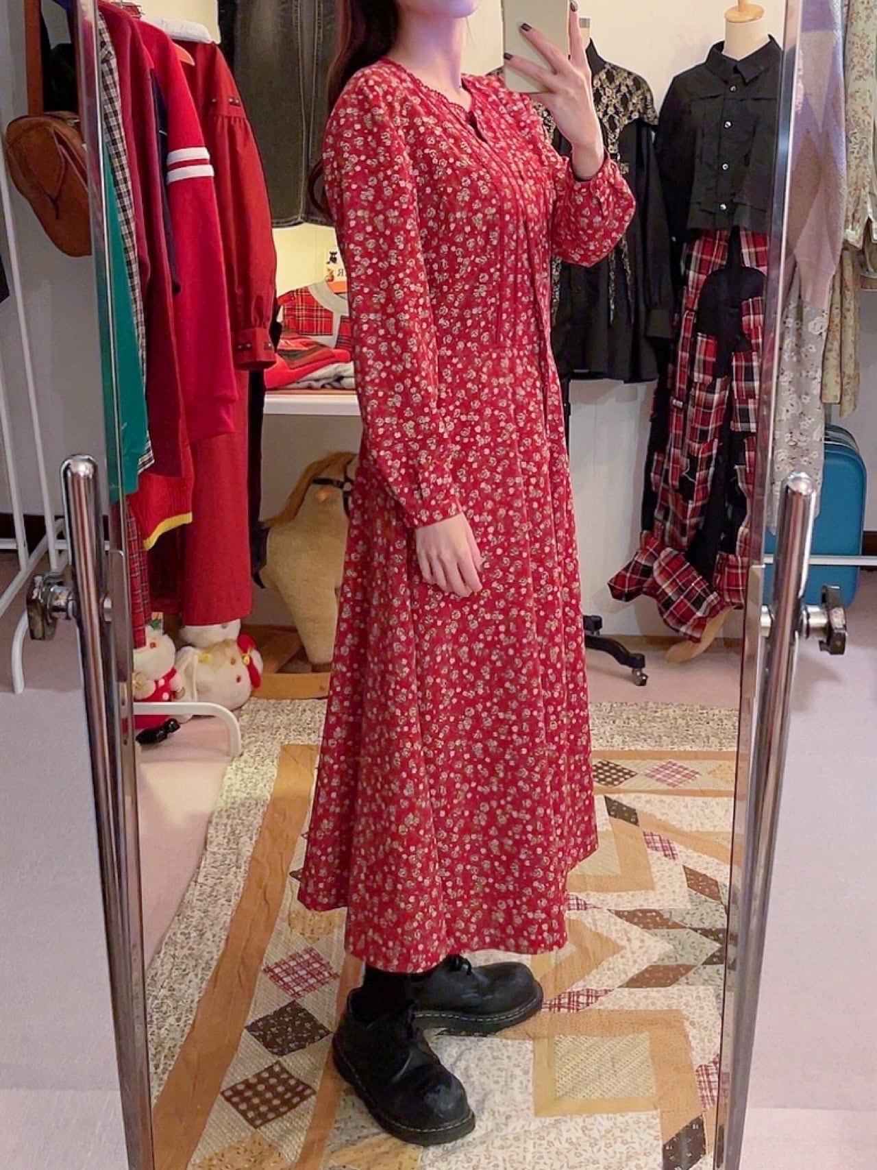 white mini rose long one-piece