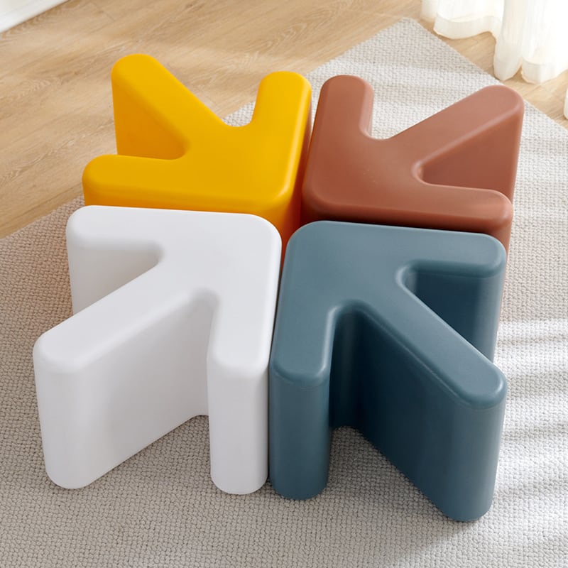 スツール 多機能 矢印 ポップ カジュアル コンパクト おしゃれ かわいい インテリア 北欧 モダン オットマン チェア 椅子 いす イス サイド テーブル マガジン ラック 積み重ね スタッキング 可能 白 黒 グレー ピンク ブラウン