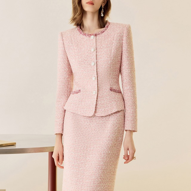 Peach Tweed Co-ord