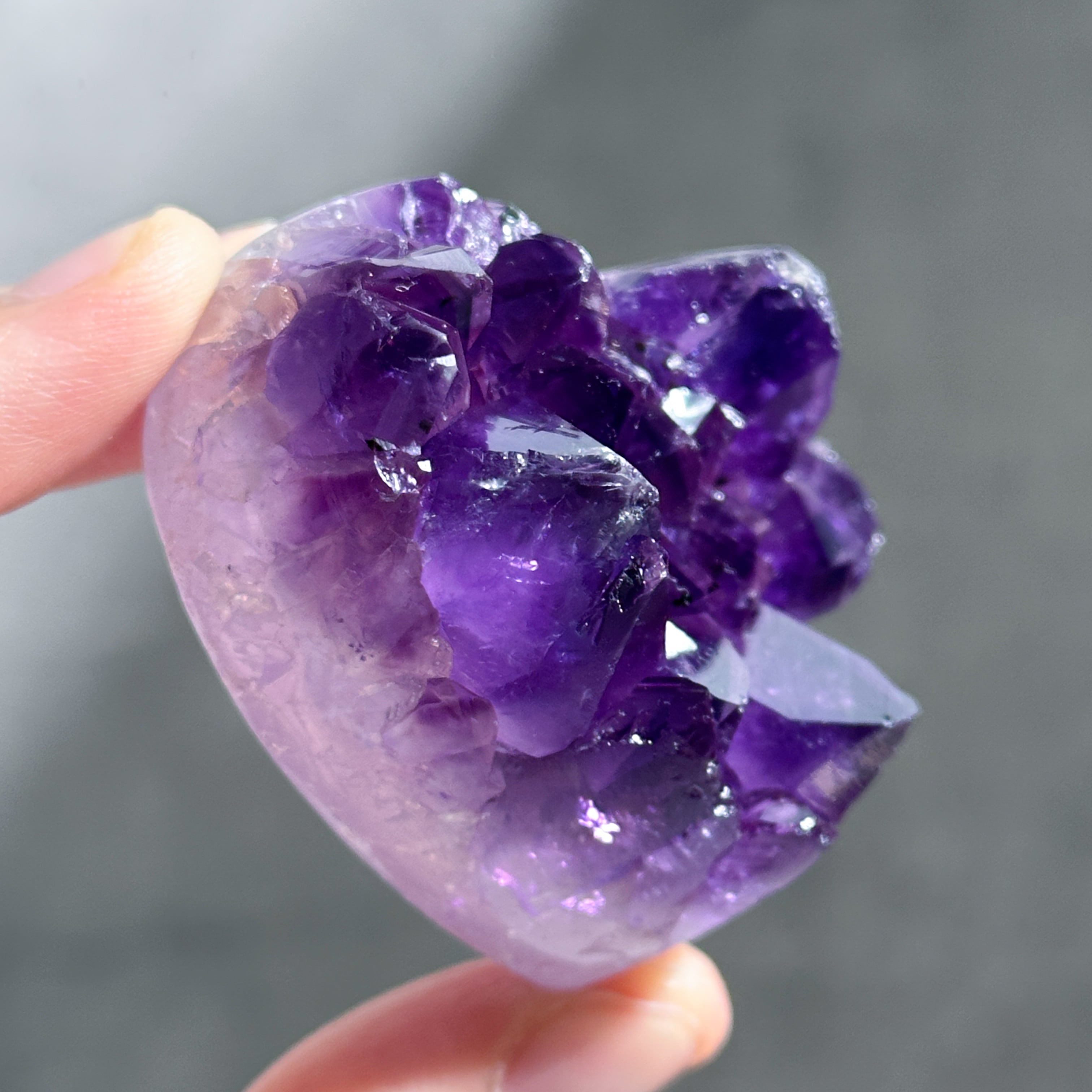 ウルグアイ産アメジスト ハート11◇ Amethyst ◇天然石・鉱石