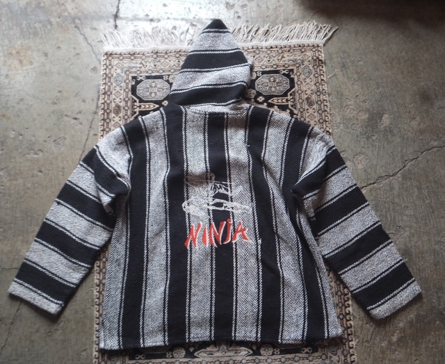 90s mexican parker NINJA print メキシカンパーカー 忍者 プリント XL 