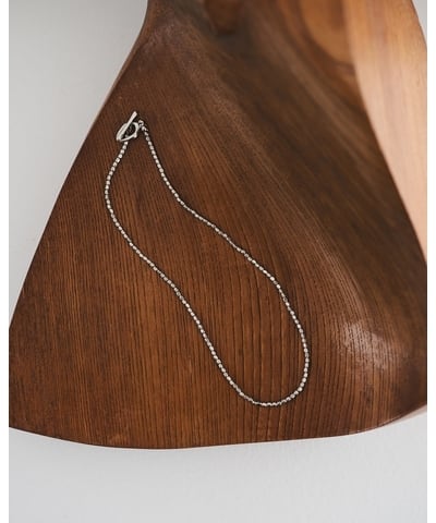 ànuke Cube Beads Necklace キューブビーズネックレス Silver