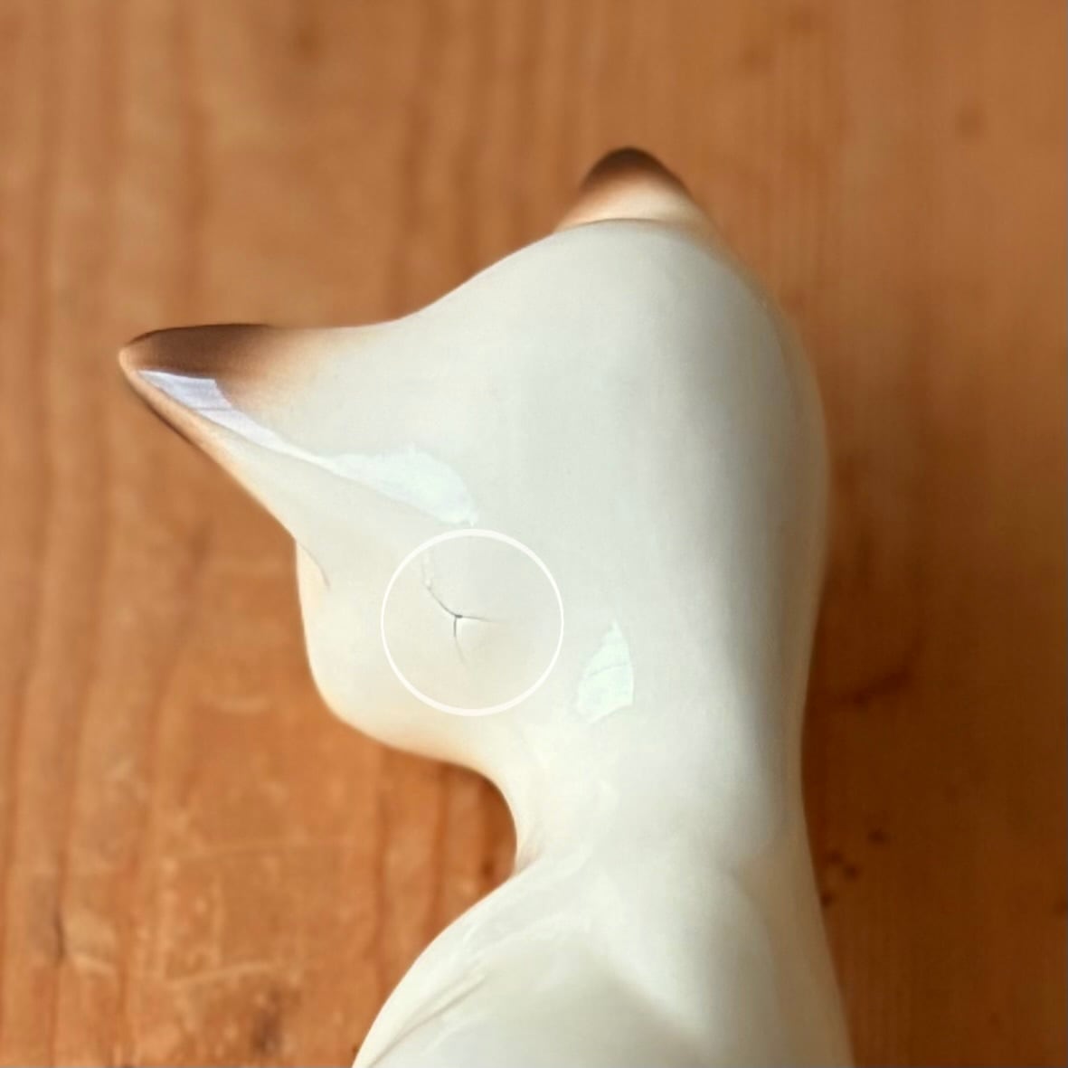 シャム猫の置物 ペア 陶器製 ヒビあり◇昭和レトロ | 古家具古道具kuon