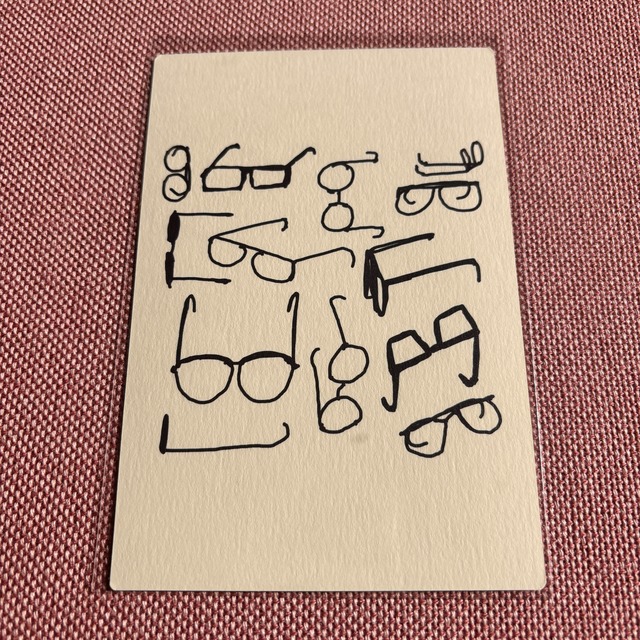 admi　メガネ　ポストカード　ad04