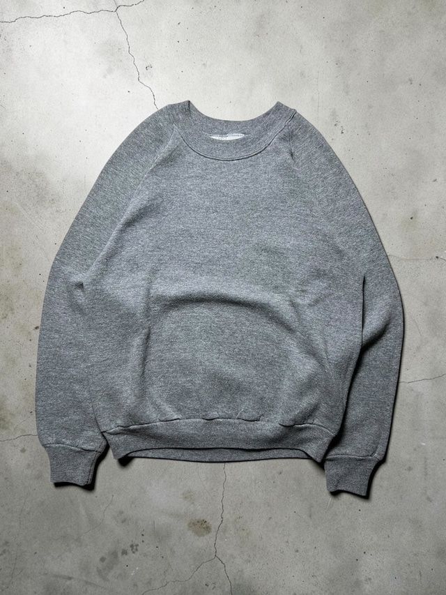 ［90s］90s Jerzees Made in USA Plain Heather Gray Raglan Crewneck Sweatshirt